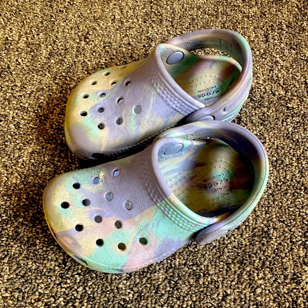 Blue baby crocs